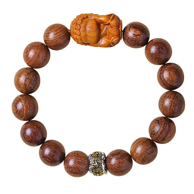 琛宬 招财转运平安纳福吉祥如意转运转运禅意静心新中式复古国潮 檀木 木作手串 男女同款情侣款