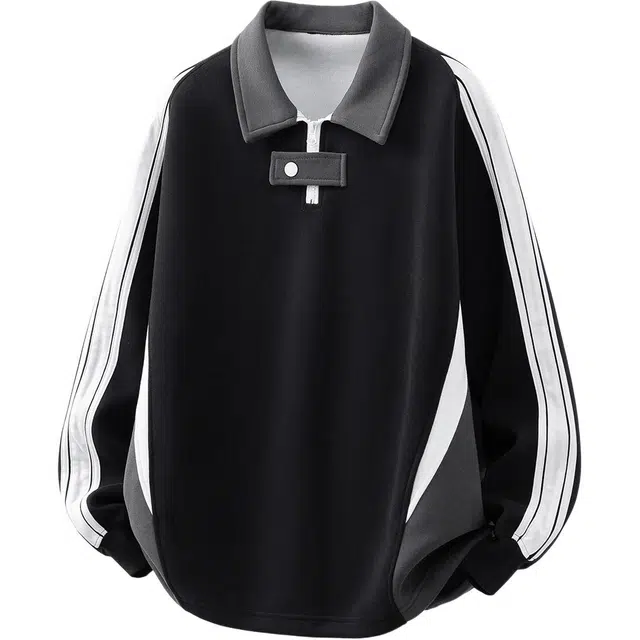 颂希尔 拼色撞色春秋上衣设计感小众百搭上衣卫衣 女款