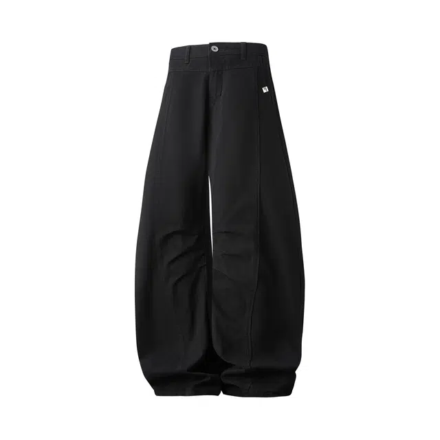 CHARLIE GOLF Retro Logo Wide Straight Jeans