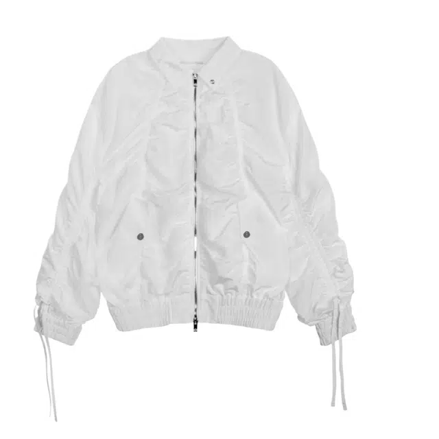 TREEMINGBIRD Airy Sheer Shirring Jumper