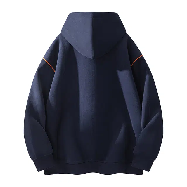 【dme】 美式复古高级感撞色拉链开衫外套青年痞帅宽松舒适休闲百搭连帽卫衣 男女同款