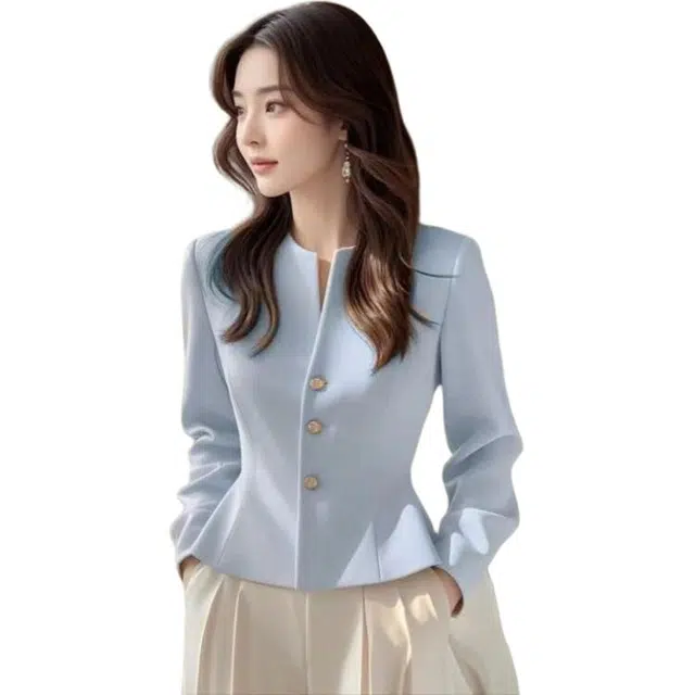 纤丝鸟 甜美小香风短款优雅气质收腰上衣舒适截短外套 女款