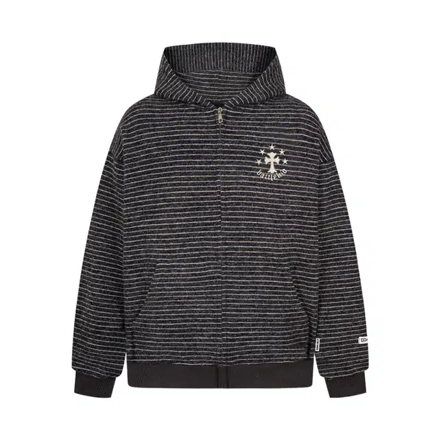 轻迎 美式复古字母刺绣宽松拉链百搭夹克 男款