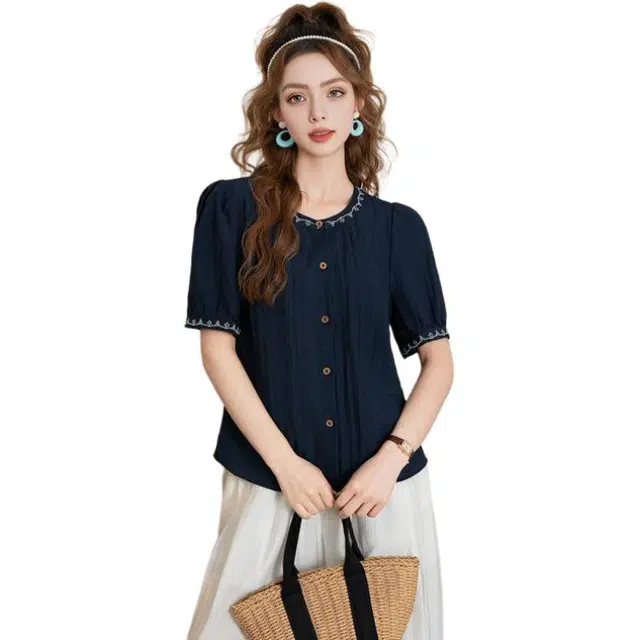 法文箱子 高级感气质小个子衬衫 女款