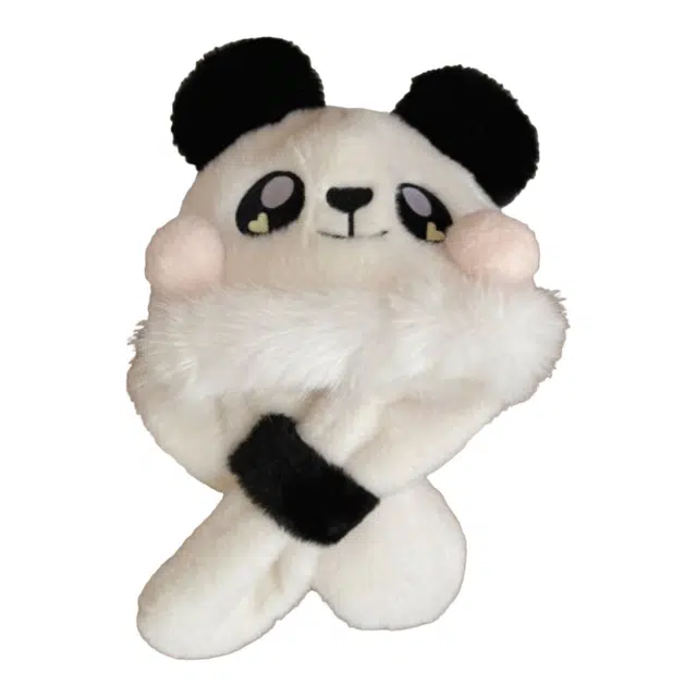 恩僾德 熊帽子小众百搭韩版骑车可爱加厚显脸小保暖三件套 聚酯纤维 斗篷帽 男女同款情侣款