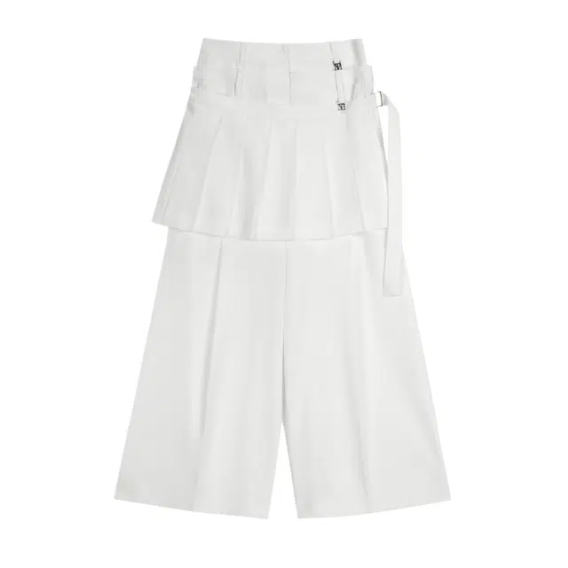 TREEMINGBIRD Flowing Pleated Layered Pants