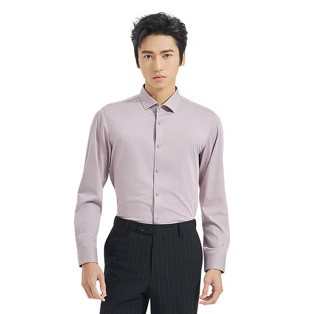 利郎 商务纯色合体舒适质感衬衫 男款