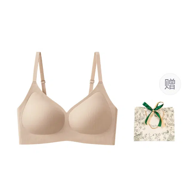 皇室品轩 内衣女士粉底液夏薄无痕美背聚拢防下垂胸罩抹胸隐形法式文胸 女款