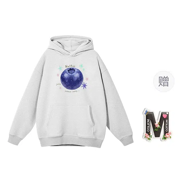 棉购 美式复古连帽宽松通勤舒适时尚简约长袖卫衣 女款