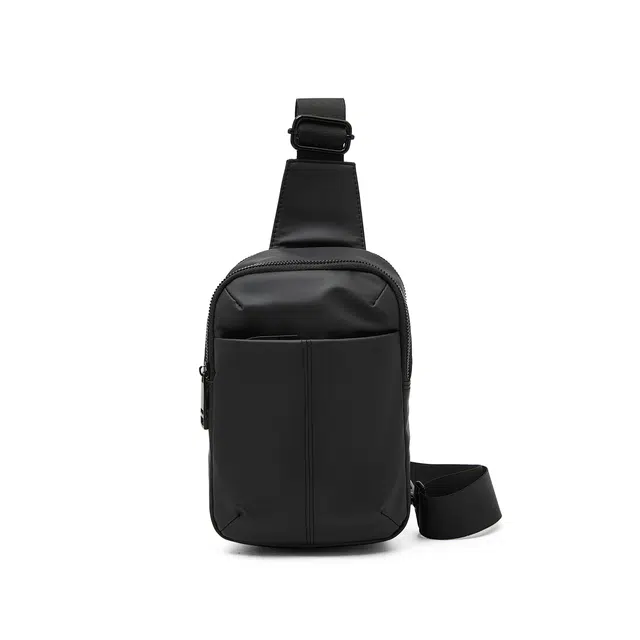 老人头 百搭休闲轻便通勤单肩旅游骑行包 人造革 胸包 男女同款情侣款 多色