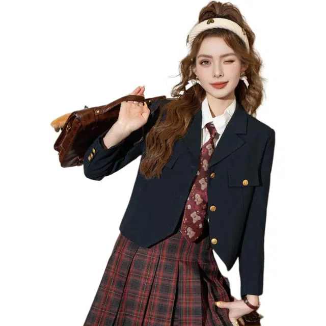 法文箱子 秋季 高级感小个子时尚西装 女款