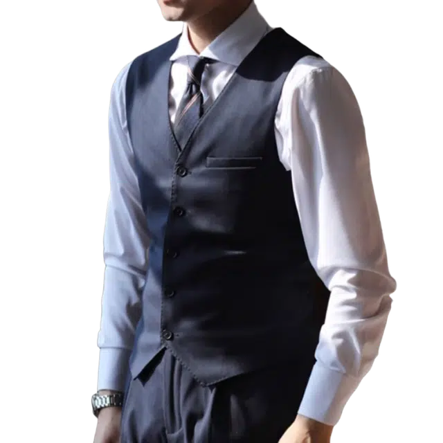 大格子与黑猫 复古修身百搭潮流马甲 男款