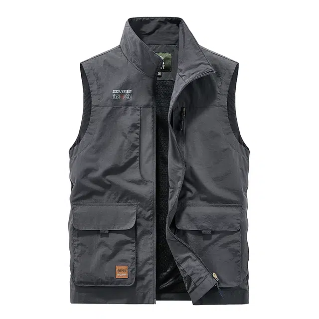 海尔斯 户外简约休闲工装马甲 男款