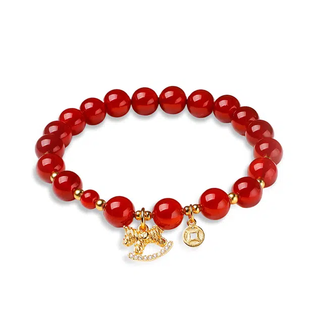 木盛缘 【马上有钱 暴富发财】#好运饰品 玛瑙 手串 女款