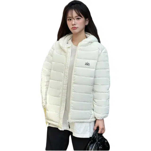 思蓓儿 冬季排骨女短款轻薄连帽宽松情侣小个子棉服 女款