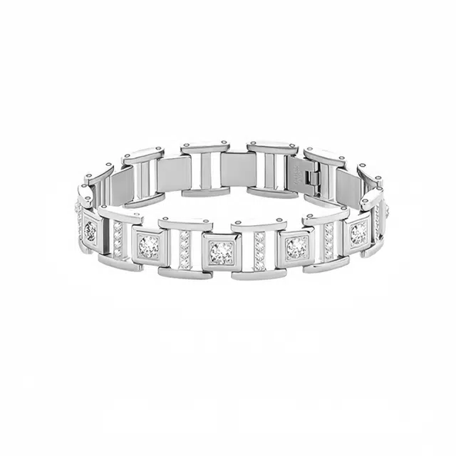 阿葱饰品 璀璨闪耀古巴链 精致轻奢简约时尚嘻哈潮流个性独特百搭配饰 痞帅甜酷日常通勤#好运 钛钢 手链 男女同款情侣款