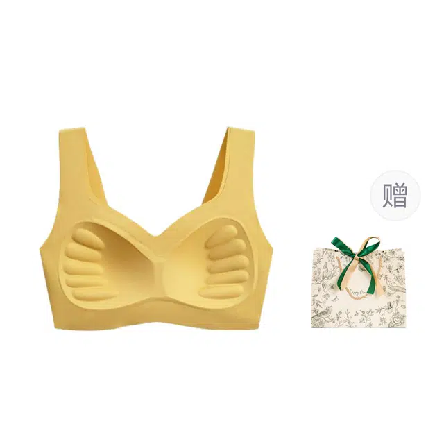皇室品轩 一体式固定杯无痕内衣女小胸聚拢一片式调整型背心式无钢圈文胸 女款