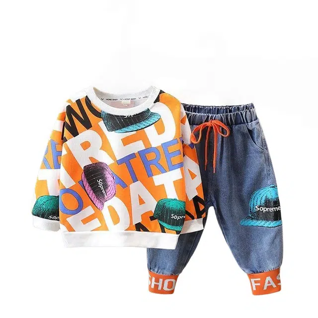 吉姆沃克休闲运动套装 童春秋款卫衣两件套潮童装