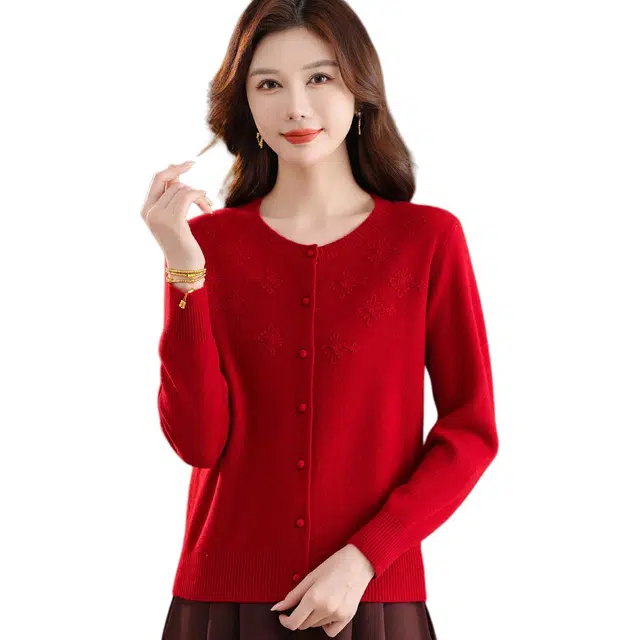 袋鼠 设计优雅保暖时尚款式减龄百搭羊毛打底针织衫 女款