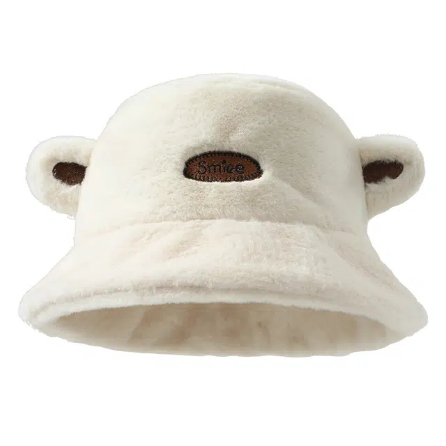 南极人 秋冬季毛绒保暖帽子防寒加绒水桶盆帽大头围显脸小可爱百搭 加厚 渔夫帽 女款