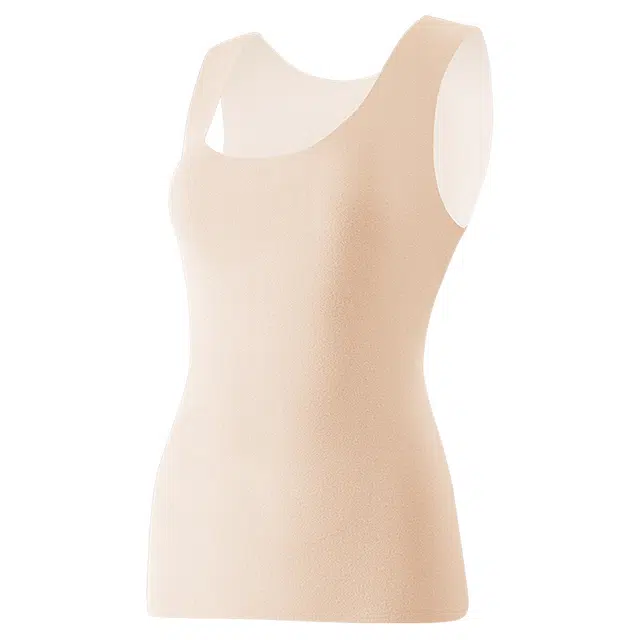 宜而爽 大码双面绒加厚抗寒塑身保温内衣高弹不勒吸湿排汗锁温防寒秋衣简约纯色舒适透气不闷居家可外穿秋冬保暖上装 女款