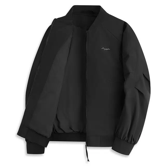 与狼共舞 基础时尚棒球领高密垂顺抗皱耐磨挺括通勤百搭夹克外套 男款