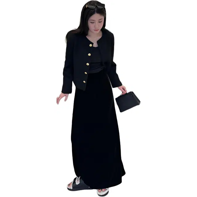 纤丝鸟 法式气质名媛小香风时尚百搭短款上衣截短外套 女款