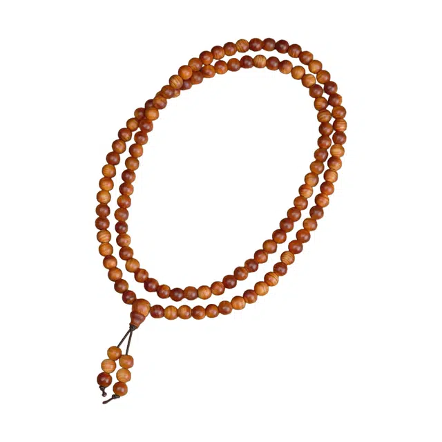 子婳 诸事顺利平安吉祥国风典雅复古时尚古风文玩手持念珠佛珠小众精致简约高级感木质糖心 崖柏 木作手串 男女同款情侣款