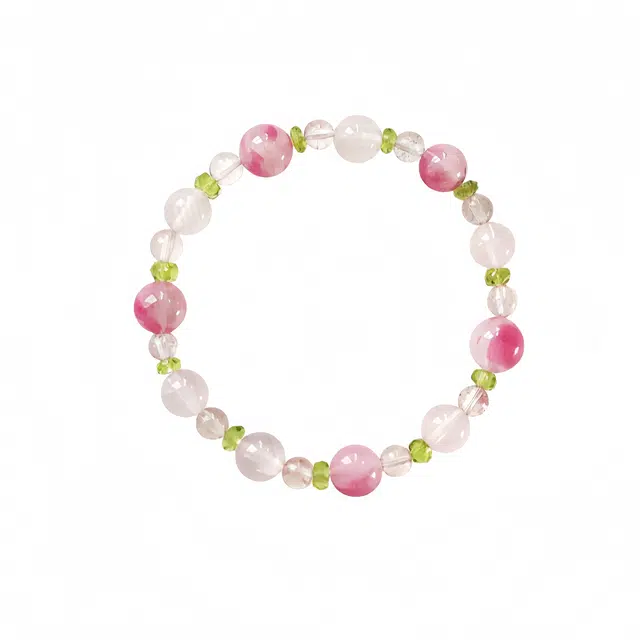 仙园韵 轻奢精致小众清新甜美温柔好运常在事业顺遂八方来财转运珠串 草莓晶 手串 女款