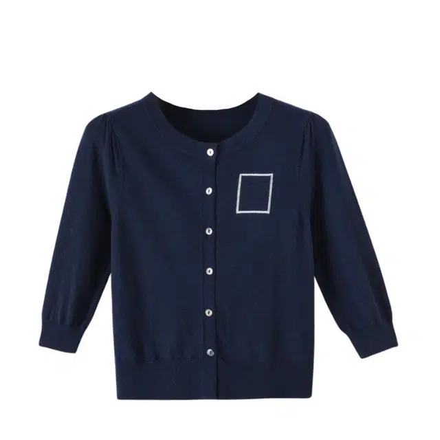 晚白 排扣设计高弹力亲肤不扎肤软糯舒适针织衫 女款