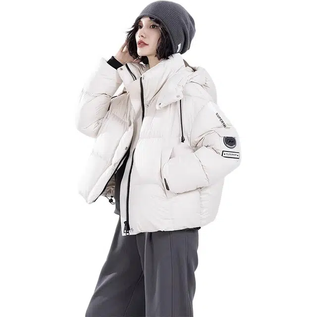 黛尔佳人 棉衣短款女冬季泡芙韩版加厚面包服外套女棉服 女款