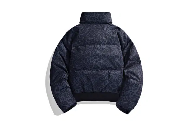 木林森 美式复古嘻哈豹纹潮流时尚立领防寒保暖日常通勤休闲户外棉服外套 男女同款