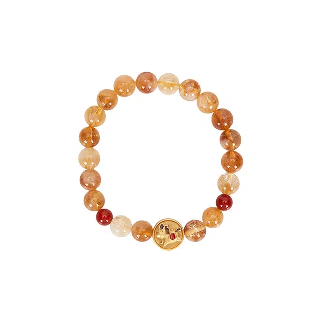 大英博物馆 东方梦境系列 马上有钱可转动天然 黄水晶 手串 女款