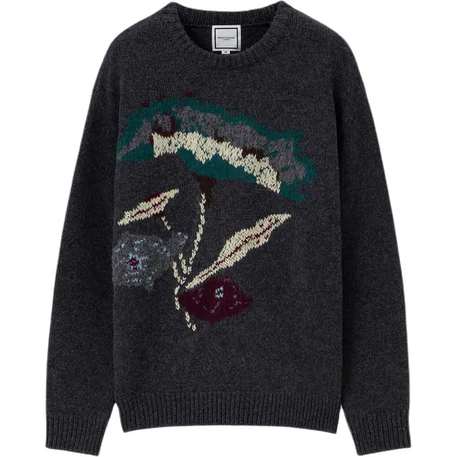 WOOYOUNGMI FW25 Flower Jacquard Wool Sweater
