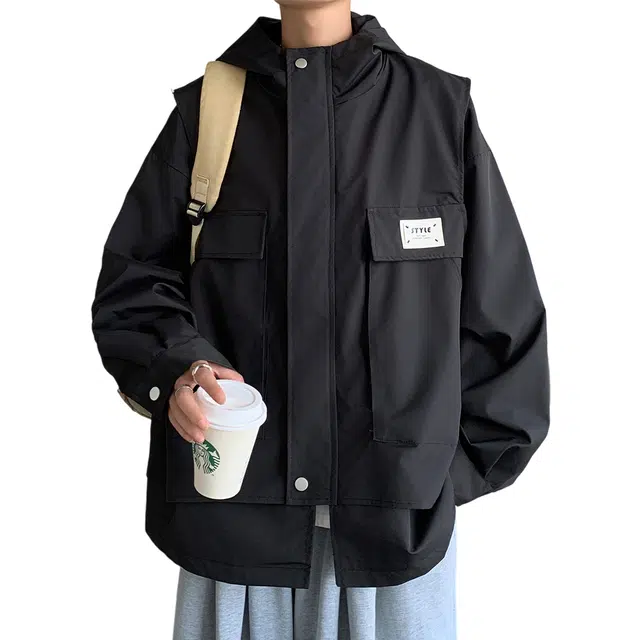 顶峰保罗 户外宽松百搭潮牌简约百搭高街夹克外套 男女同款