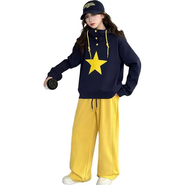 黑恐龙休闲运动套装 洋气时髦春季 青少年