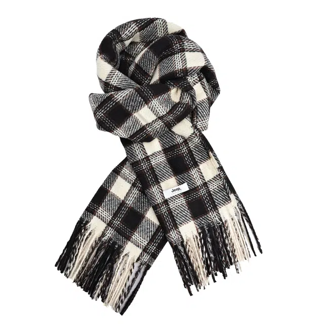 Jeep Tassel Houndstooth Scarf