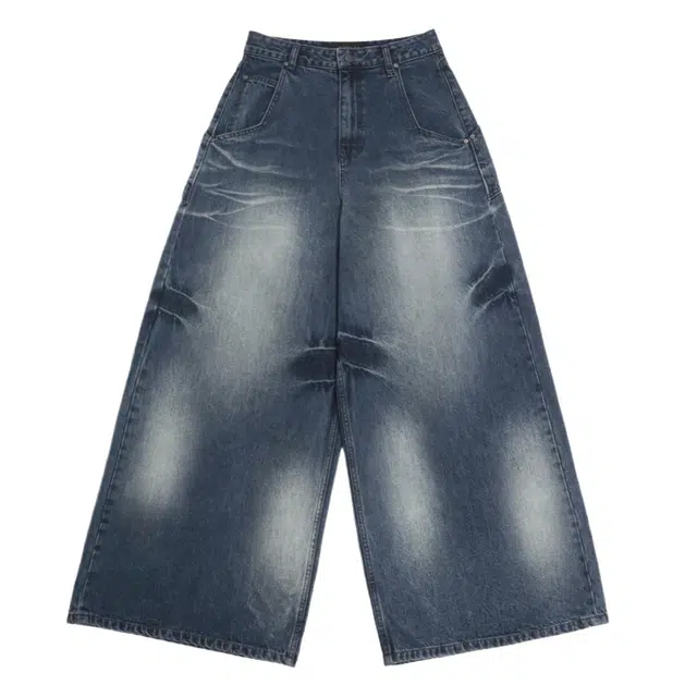 TREEMINGBIRD Handcrafted Faded Denim Pants