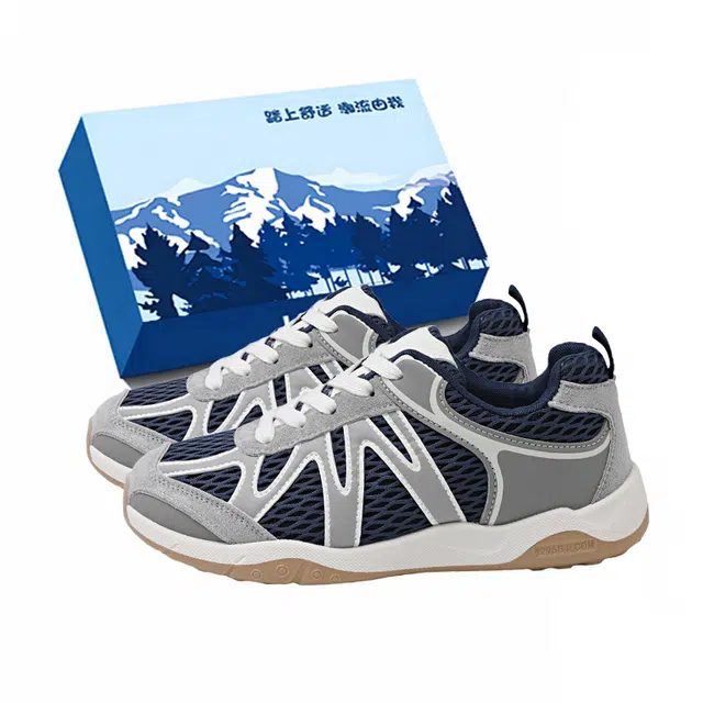 小鹿米利 复古户外显脚小阿甘鞋百搭运动厚底透气网鞋 减震防滑耐磨包裹性保暖 低帮 老爹鞋 女