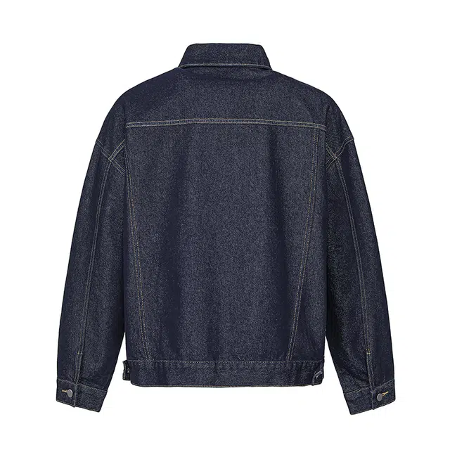 【dme】 潮牌痞帅翻领高级感夹克美式复古水洗做旧百搭舒适休闲牛仔外套 男女同款