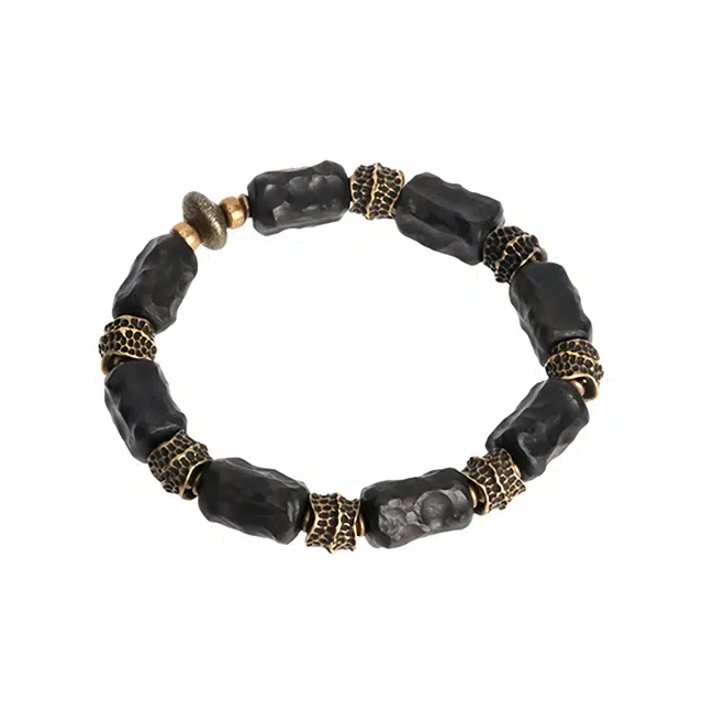 宣华意 【高品质】原创复古手工肌理中国风木质手链 个性民族风质饰品#好运 黑檀 手串 男女同款情侣款