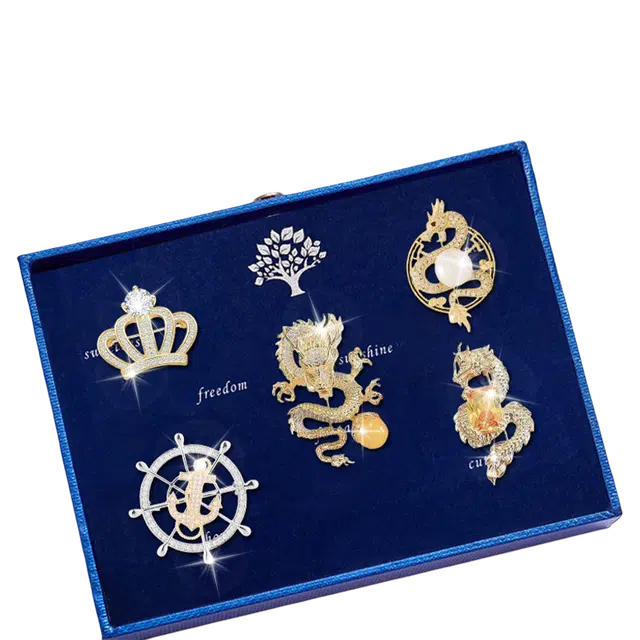 聆听花开 百搭高级感 合金 胸针 男款