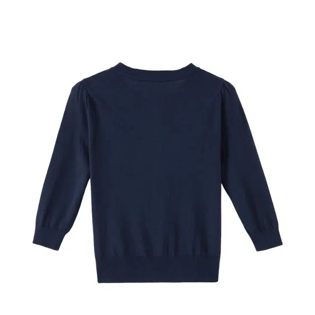 晚白 排扣设计高弹力亲肤不扎肤软糯舒适针织衫 女款