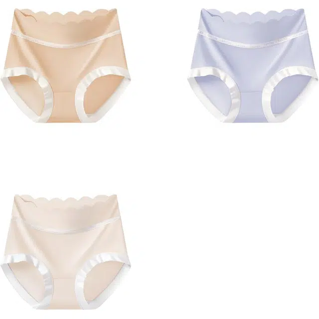 帕兰朵 女士纯棉无痕蚕丝抑菌夏季薄款透气少女生短裤舒适三角内裤 女款