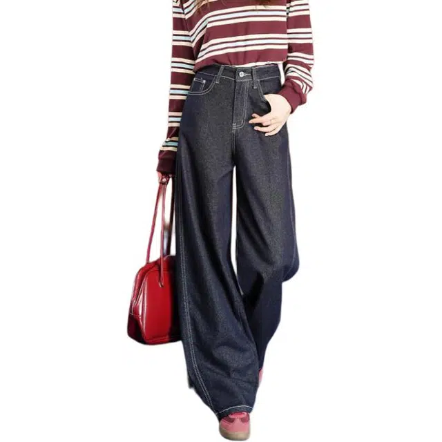 法文箱子 高级感小个子窄版时尚牛仔裤 女款