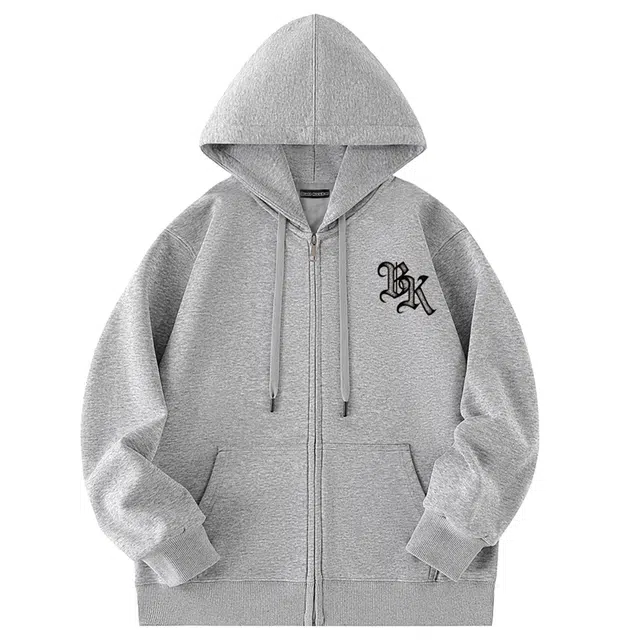 大卫贝肯 运动百搭休闲字母印花小众设计感舒适通勤柔软开衫套头连帽卫衣 男女同款