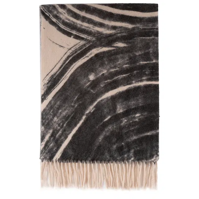 上海故事 印花柔软独特设计百搭加厚保暖 山羊绒 绒线围巾 女款