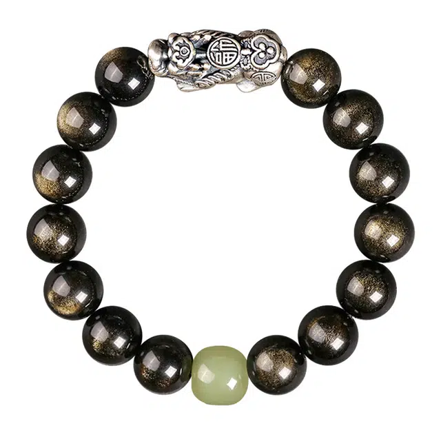 琛宬 【日进斗金貔貅】招财纳福财源广进本命年吞金兽转运珠进宝事业高升新中式八方来财轻奢大气高级感#好运 黑曜石 手串 男款