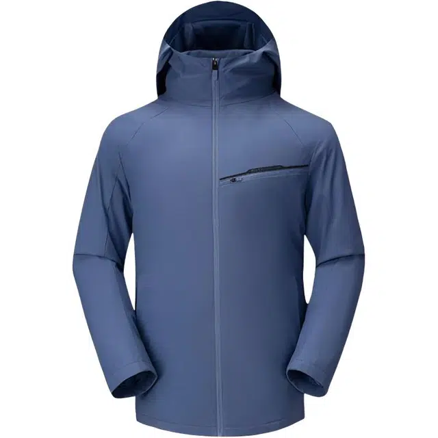 超级安踏 连帽拉链纯色加绒夹克外套 男款