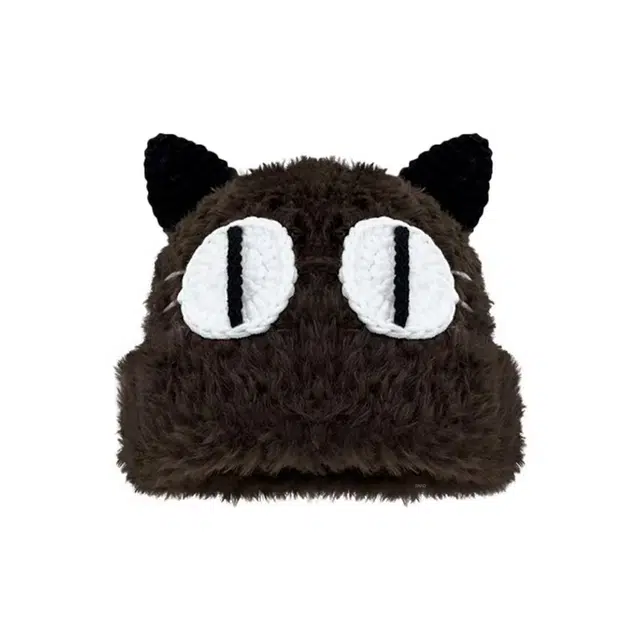 恩僾德 毛绒绒可爱大眼猫咪防寒护耳保暖帽 涤纶 绒线帽 男女同款情侣款